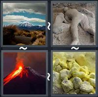 4 Pics 1 Word Volcano