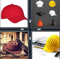 4 Pics 1 Word Hat