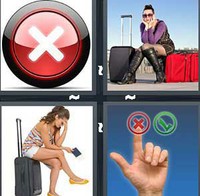 4 Pics 1 Word Cancel