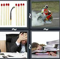 4 Pics 1 Word Burnout