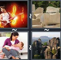 4 Pics 1 Word Levels Rock