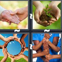 4 Pics 1 Word Hands