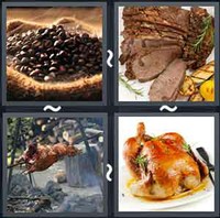 4 Pics 1 Word Roast