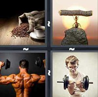 4 Pics 1 Word Strong