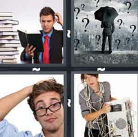 4 Pics 1 Word Confused