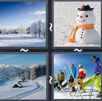 4 Pics 1 Word Snow