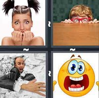 4 Pics 1 Word Scared