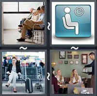 4 Pics 1 Word Waiting