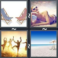 4 Pics 1 Word Levels Beach