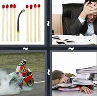 4 Pics 1 Word Burnout