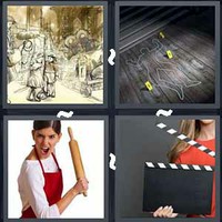 4 Pics 1 Word Scene