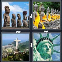 4 Pics 1 Word Levels Statue