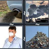 4 Pics 1 Word Levels Pollute