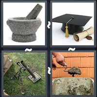 4 Pics 1 Word Mortar