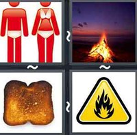 4 Pics 1 Word Burn