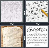 4 Pics 1 Word Cursive