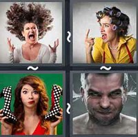 4 Pics 1 Word Rage