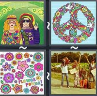4 Pics 1 Word Hippie