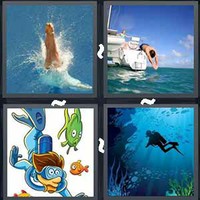 4 Pics 1 Word Dive