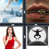 4 Pics 1 Word Silent