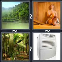 4 Pics 1 Word Humid