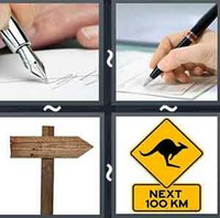 4 Pics 1 Word Sign