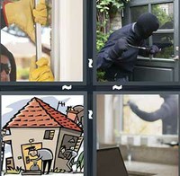 4 Pics 1 Word Burgler