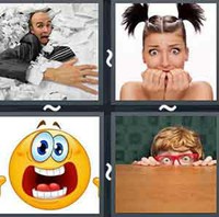 4 Pics 1 Word Scared