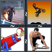 4 Pics 1 Word Stuntman