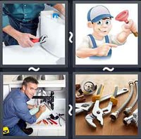 4 Pics 1 Word Plumber