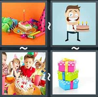 4 Pics 1 Word Birthday