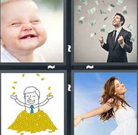 4 Pics 1 Word Joyful