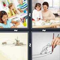 4 Pics 1 Word Levels Drawing