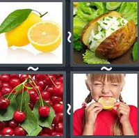 4 Pics 1 Word Sour