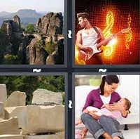 4 Pics 1 Word Levels Rock