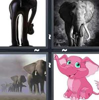 4 Pics 1 Word Elephant