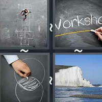 4 Pics 1 Word Chalk