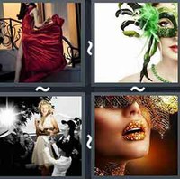 4 Pics 1 Word Glamour
