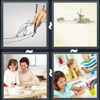 4 Pics 1 Word Drawing