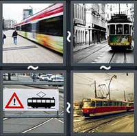 4 Pics 1 Word Tram