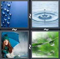 4 Pics 1 Word Raindrop
