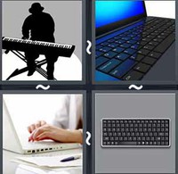 4 Pics 1 Word Levels Keyboard