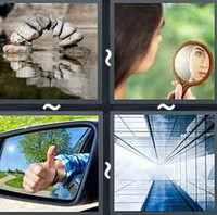 4 Pics 1 Word Mirror