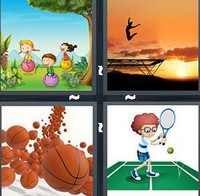 4 Pics 1 Word Bouncing