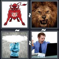 4 Pics 1 Word Levels Angry