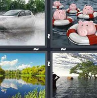 4 Pics 1 Word Levels Flood