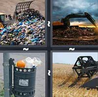 4 Pics 1 Word Trash