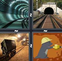 4 Pics 1 Word Tunnel