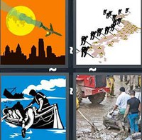 4 Pics 1 Word Disaster