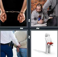 4 Pics 1 Word Arrested